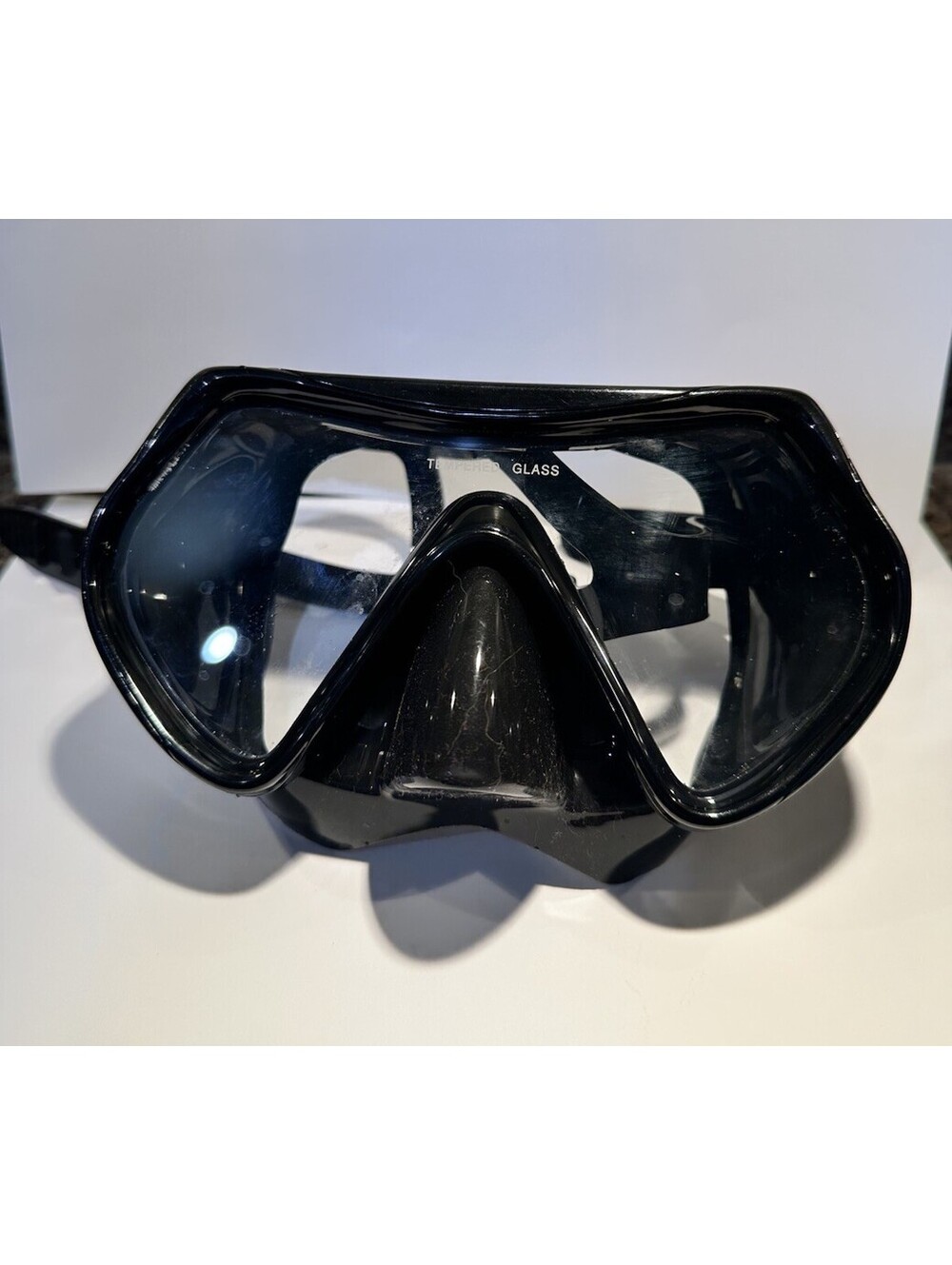 GIMILIFE Black Scuba Diving Snorkel Mask Tempered Glass Adult Swim Gear